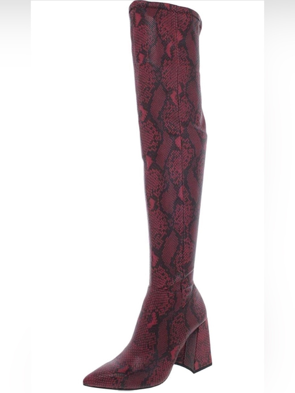 Steve Madden Experience Boot in
Faux Red Snakeskin